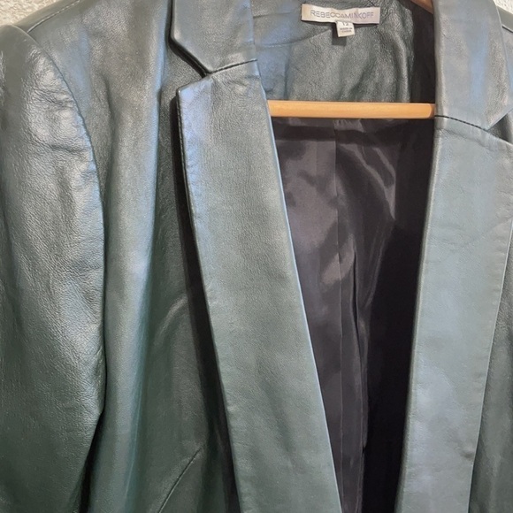Rebecca Minkoff Emerald Green Leather Jacket - Picture 3 of 9
